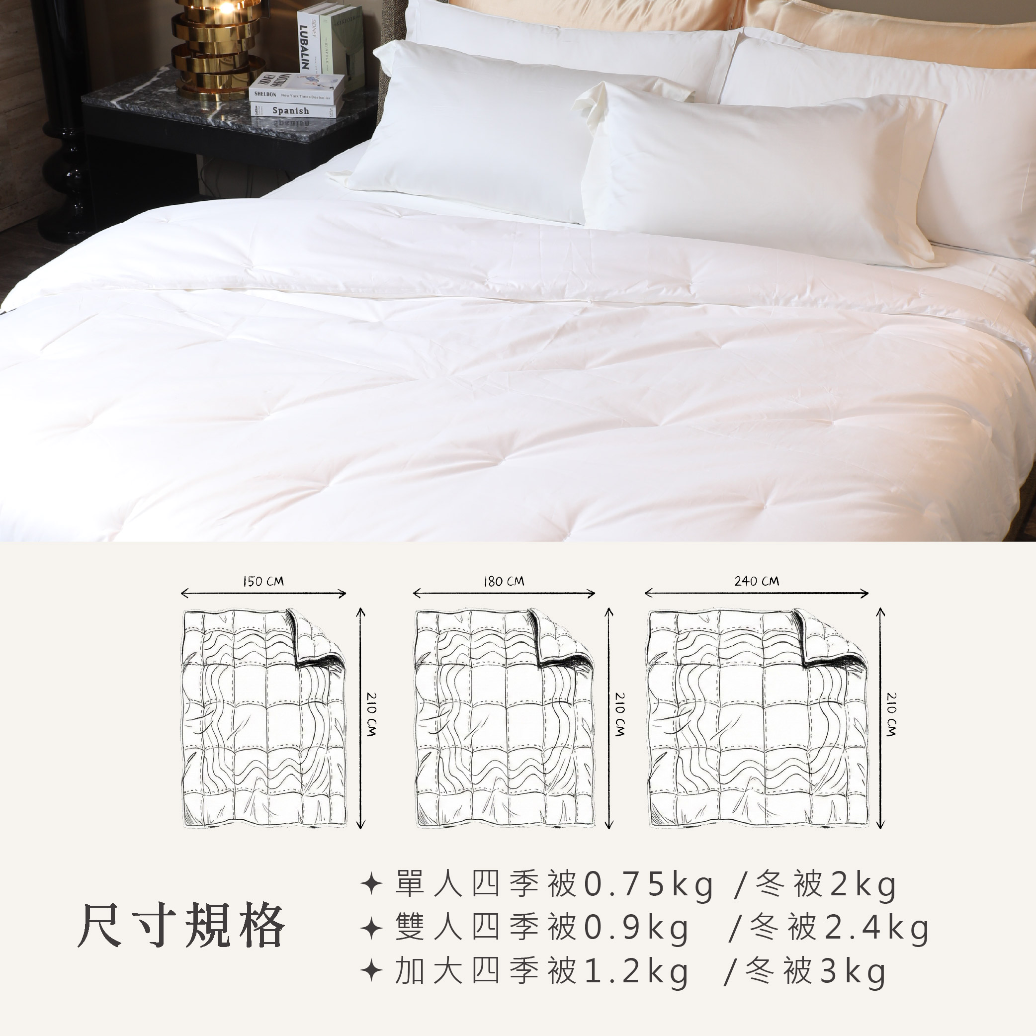 頂級牡丹絲手工蠶絲被